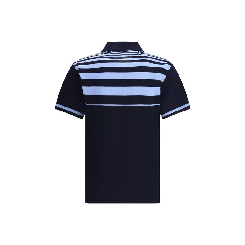 Blue Cotton Polo Shirt