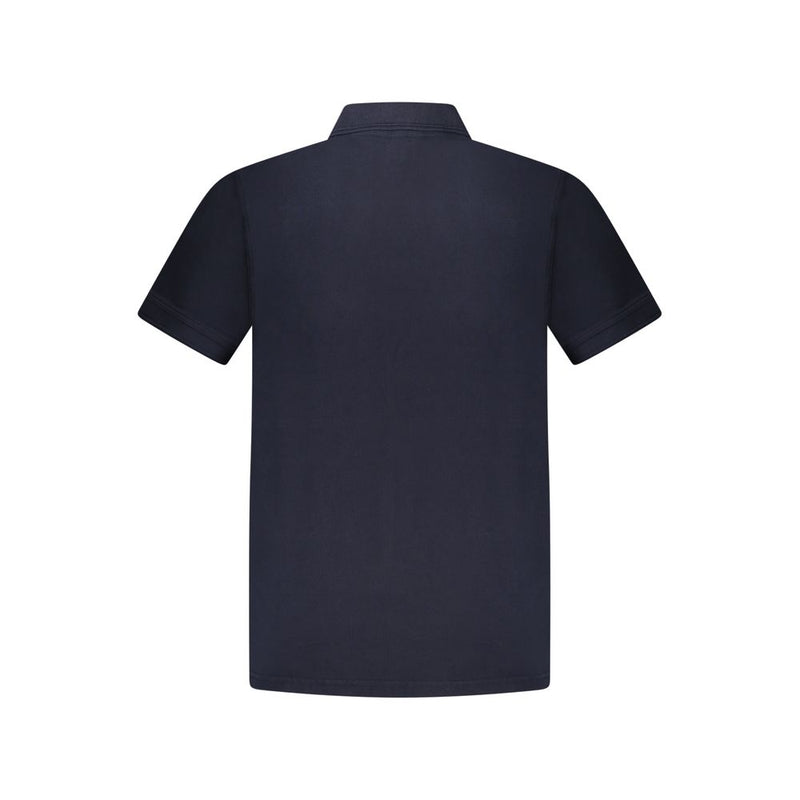 Blue Cotton Polo Shirt