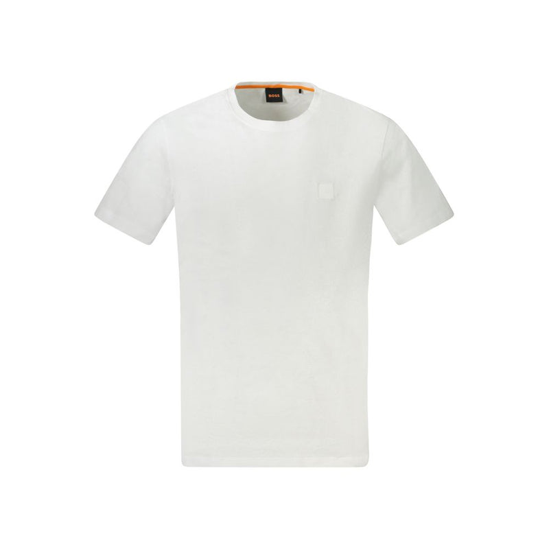 White Cotton Men T-Shirt