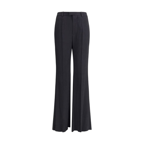Black Viscose Flared Pants