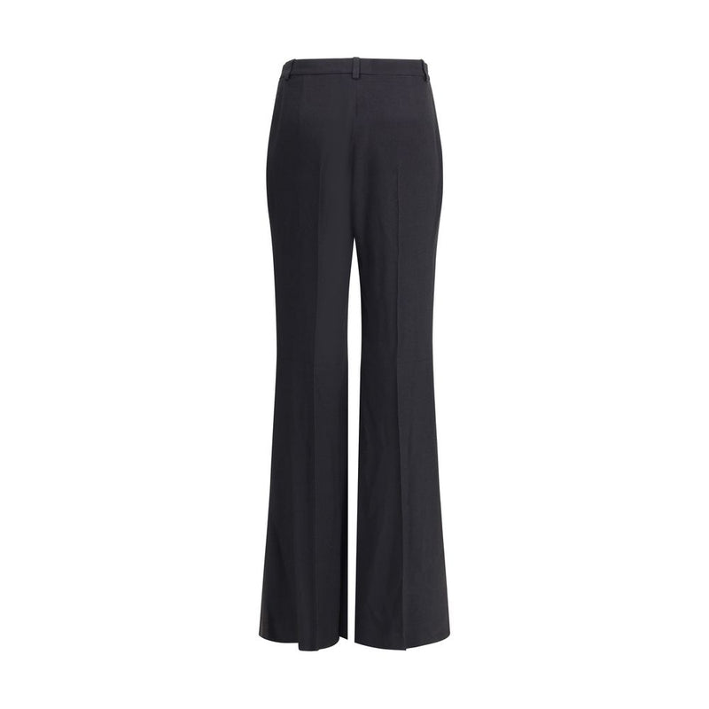 Black Viscose Flared Pants