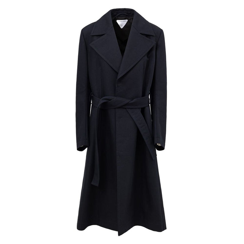 Blue Cotton Trench Coat