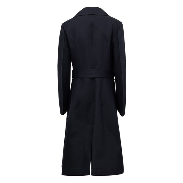 Blue Cotton Trench Coat