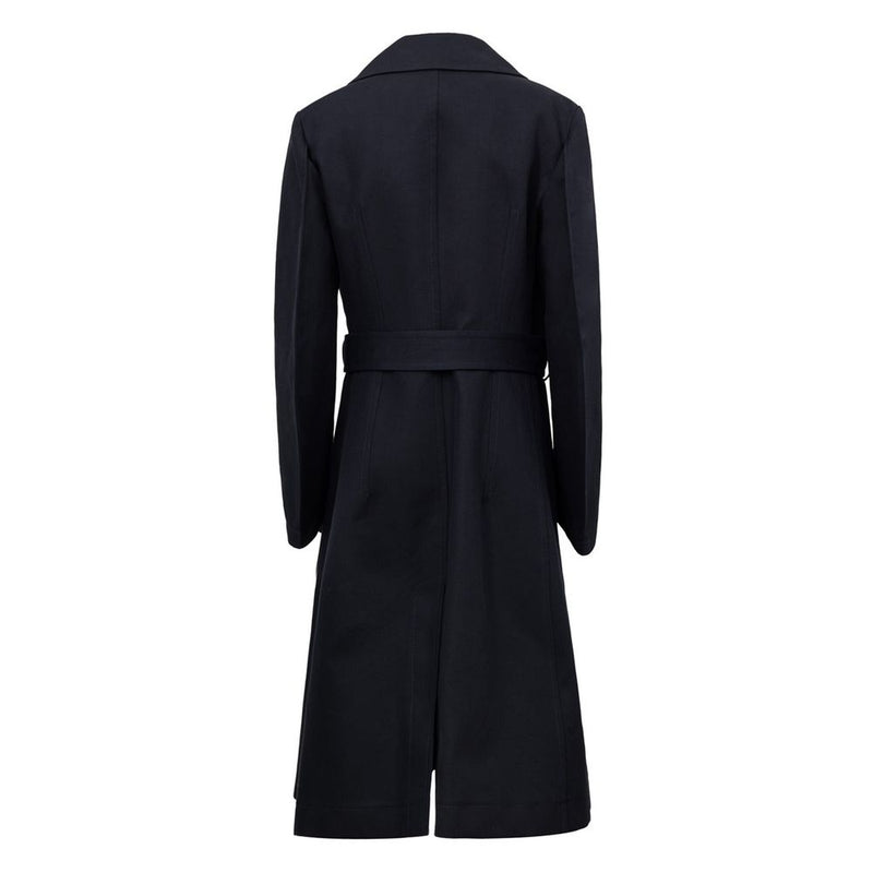 Blue Cotton Trench Coat
