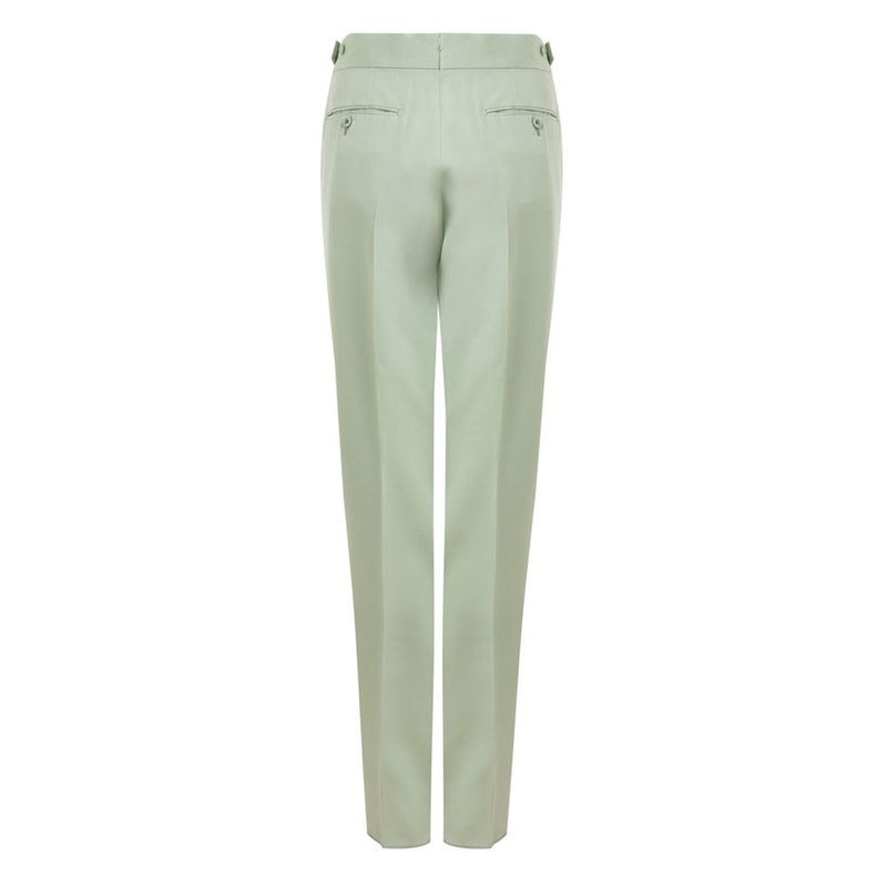Green Viscose Chino Pants