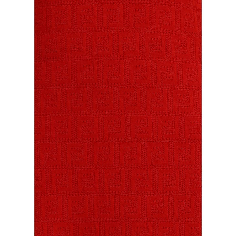 Red Cotton Casual Dress