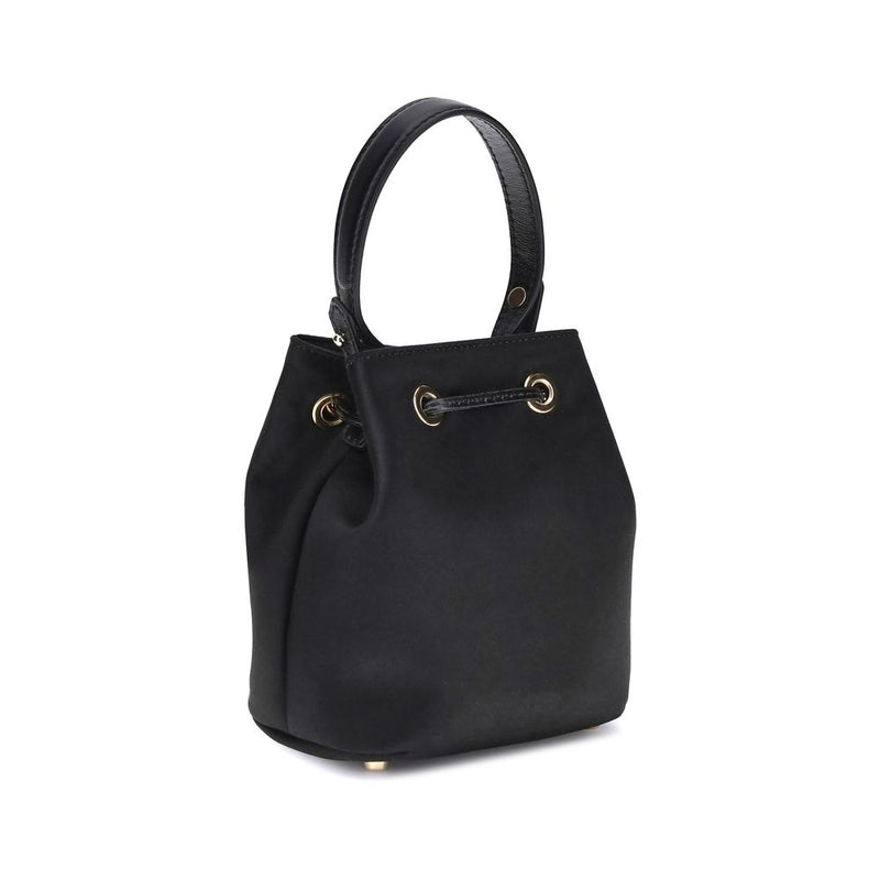 Black Viscose Shoulder Bag