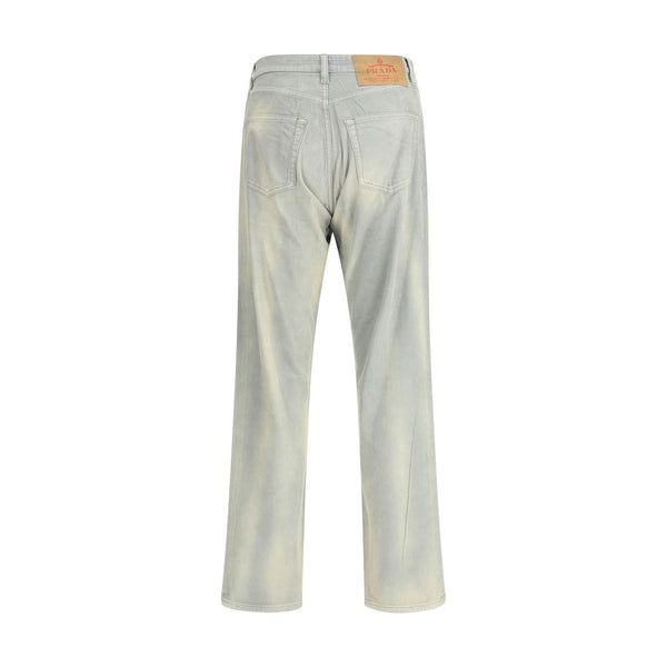 Light Blue Cotton Casual Pants