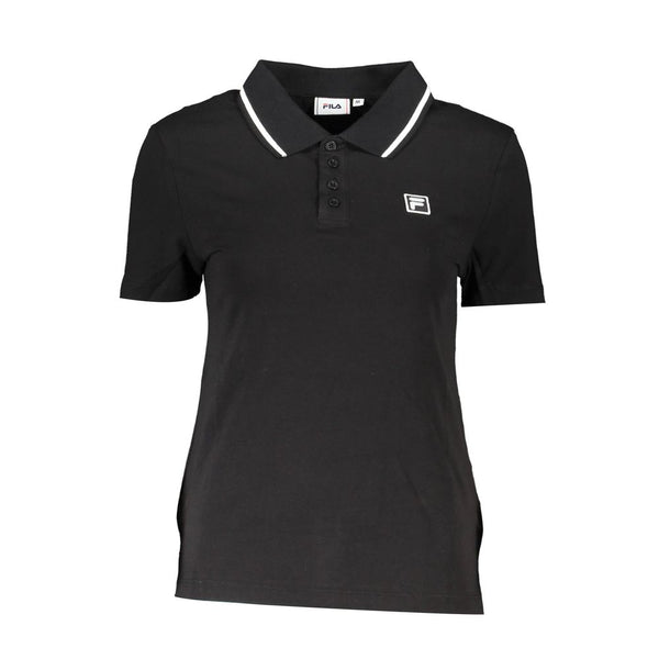 Black Cotton Polo Shirt