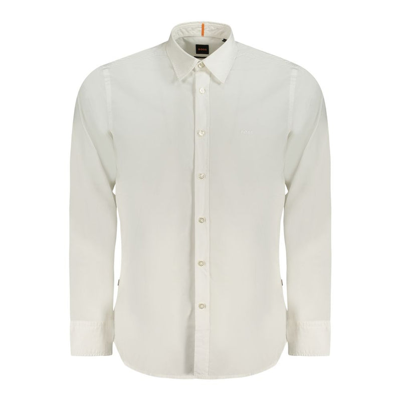 White Cotton Men Shirt