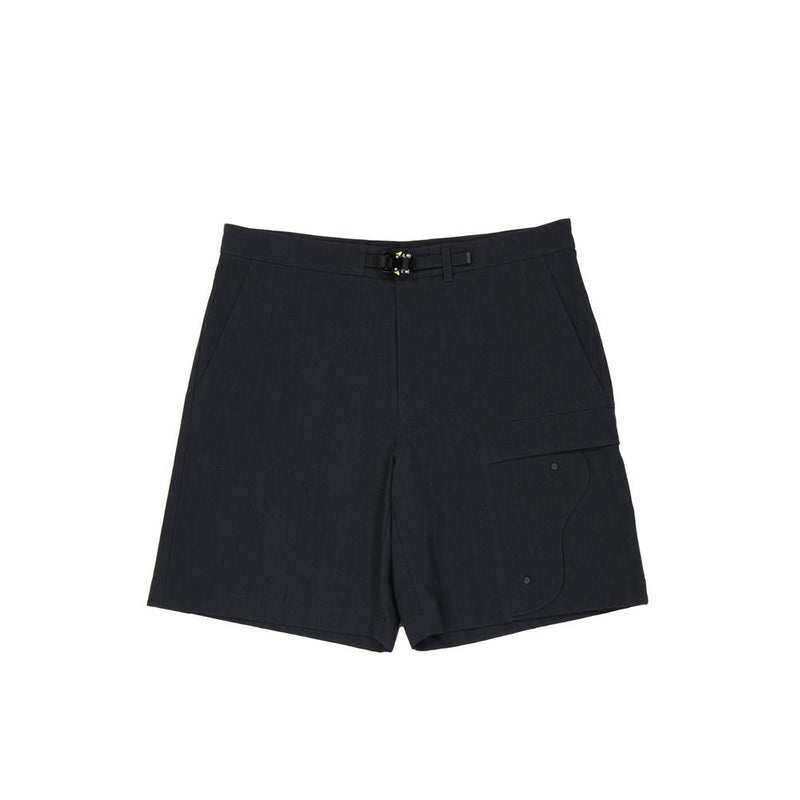 Black Cotton Bermuda Shorts