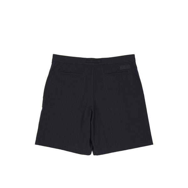 Black Cotton Bermuda Shorts