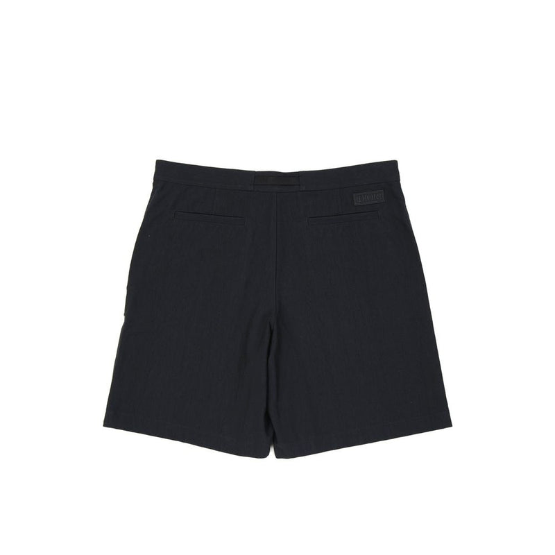 Black Cotton Bermuda Shorts