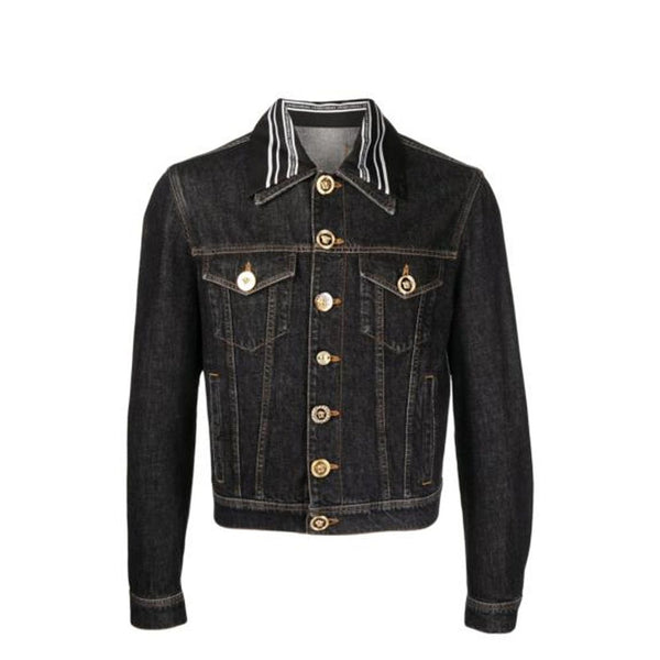 Black Cotton Denim Jacket