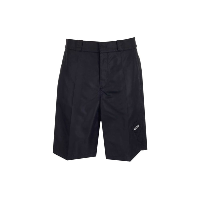 Black Nylon Bermuda Shorts