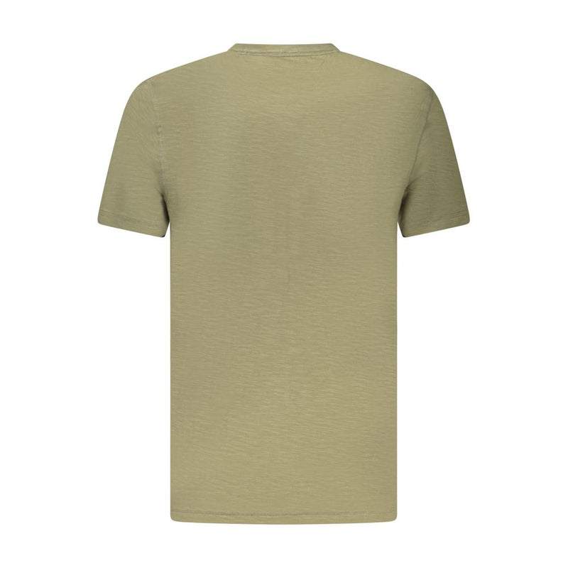 Green Cotton Men T-Shirt