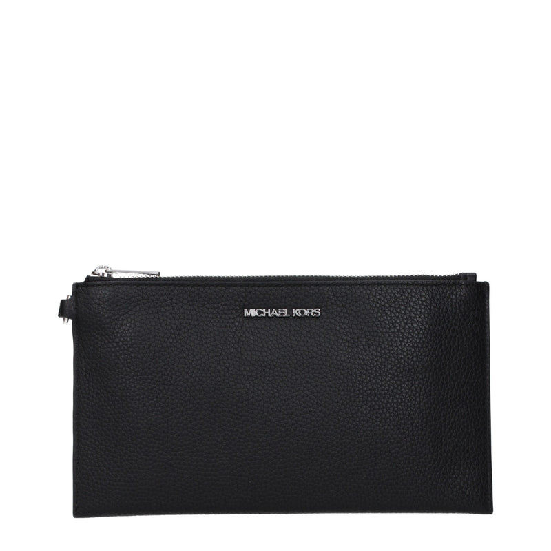 Black Leather Clutch Bag
