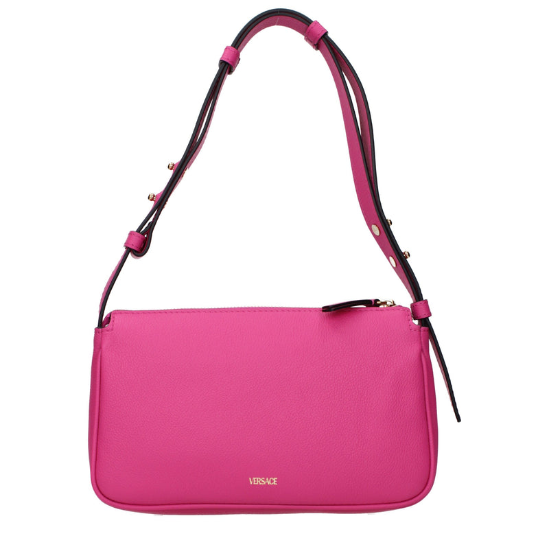Pink Leather Shoulder Bag