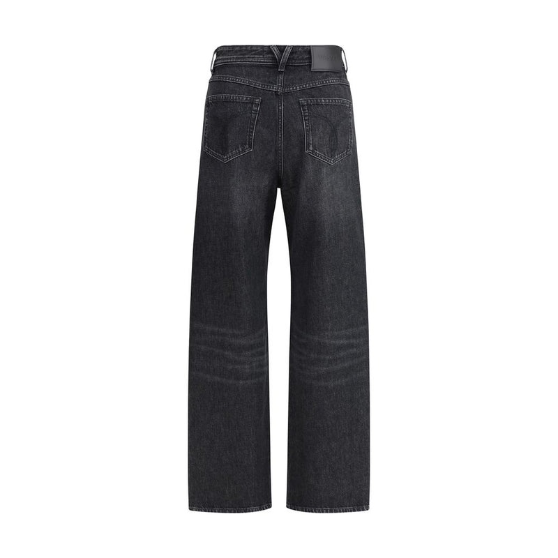 Black Cotton Relaxed Fit Jeans