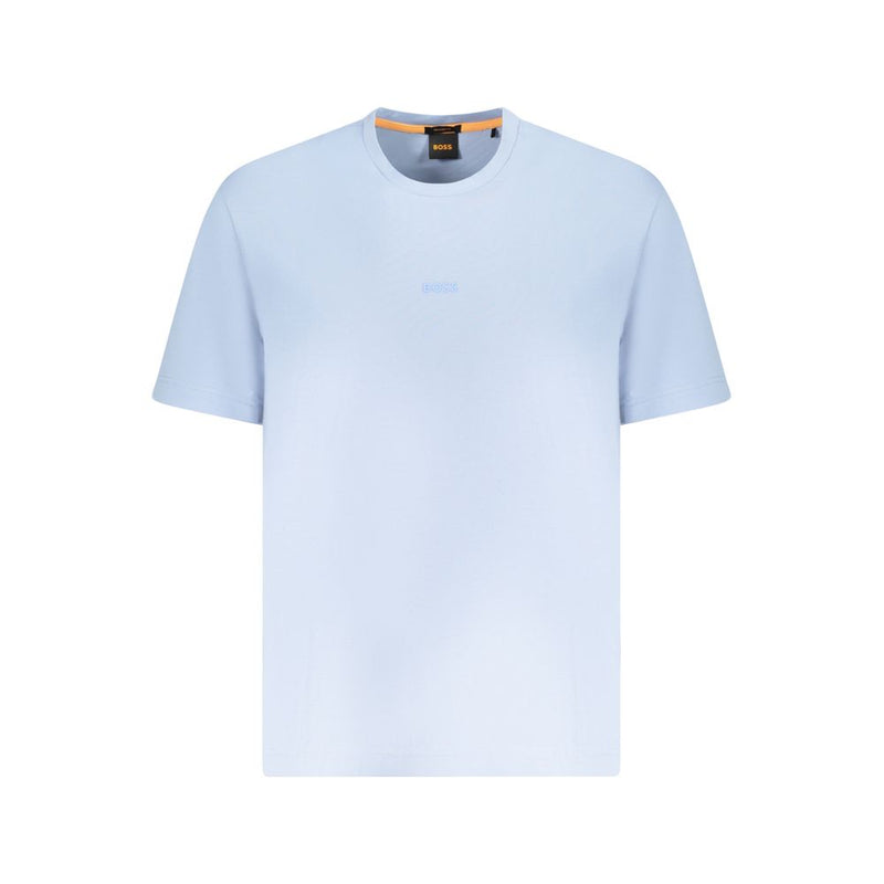 Blue Cotton Men T-Shirt