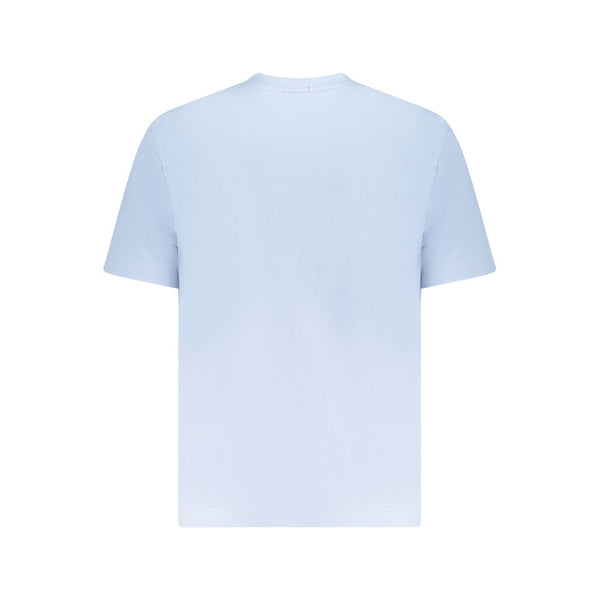 Blue Cotton Men T-Shirt