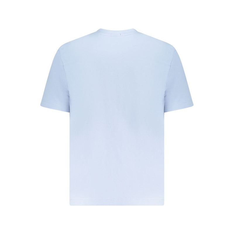 Blue Cotton Men T-Shirt