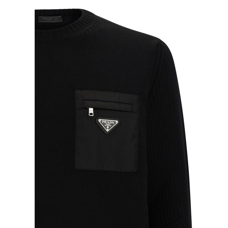 Black Fleece Wool Sweatshirt