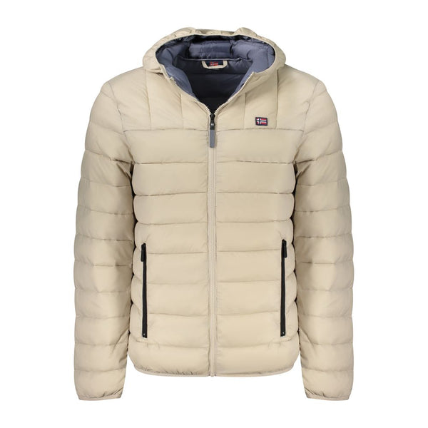 Beige Polyamide Men Jacket