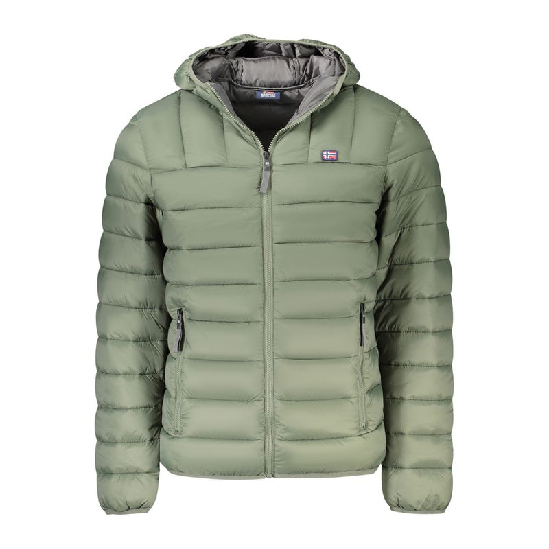 Green Polyamide Men Jacket