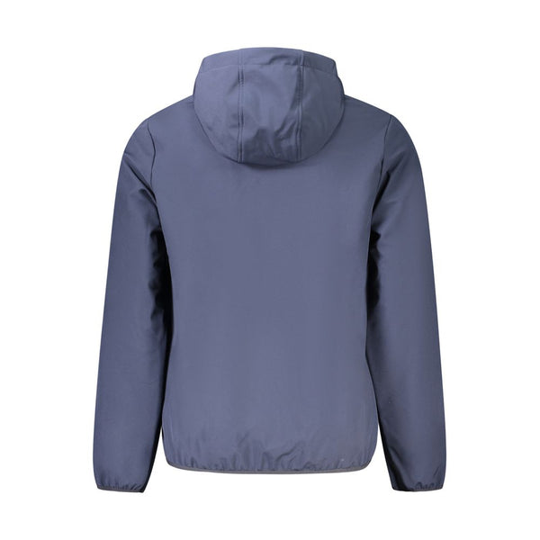 Blue Polyester Men Jacket