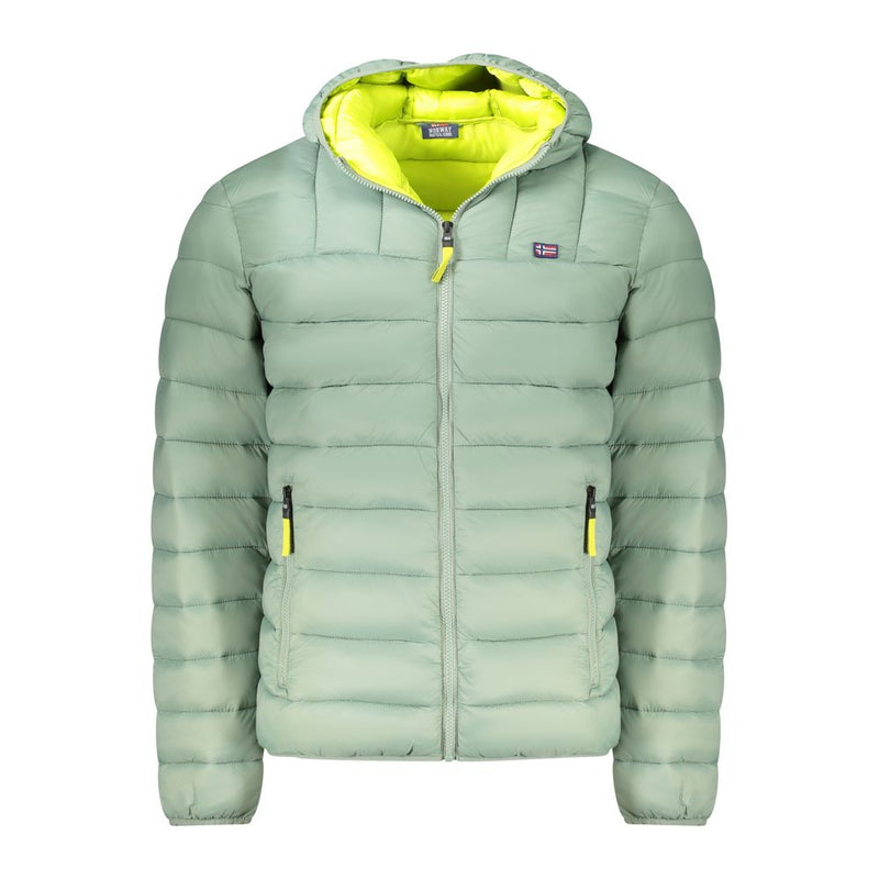 Green Polyamide Men Jacket