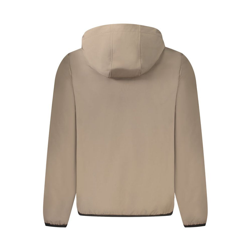 Brown Polyester Men Jacket