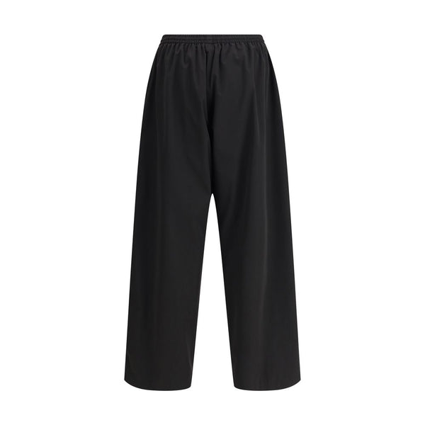 Black Polyester Casual Pants