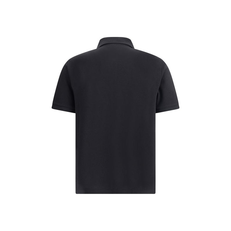 Black Cotton Polo Shirt