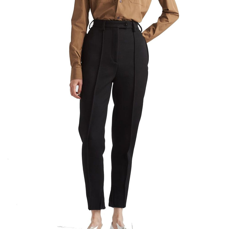 Black Virgin Wool Dress Pants