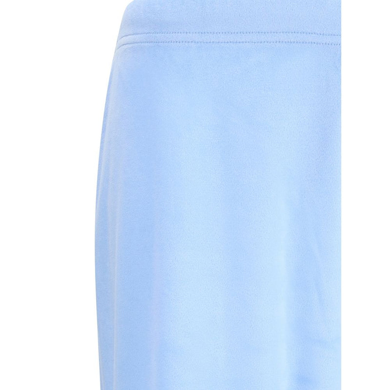 Light Blue Triacetate Casual Pants