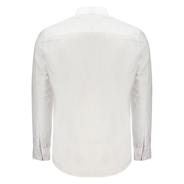 White Cotton Men Shirt