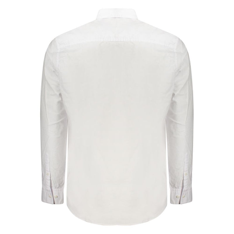 White Cotton Men Shirt