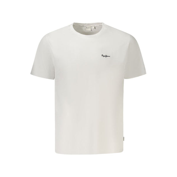 White Cotton Men T-Shirt
