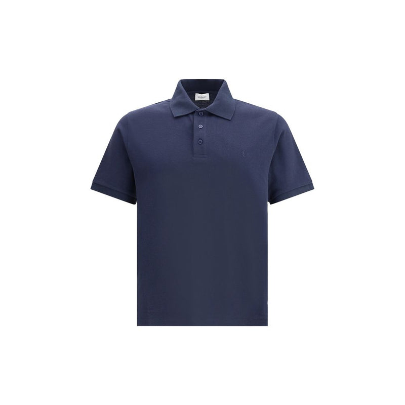 Blue Cotton Polo Shirt