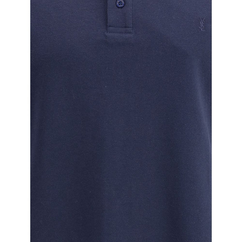 Blue Cotton Polo Shirt