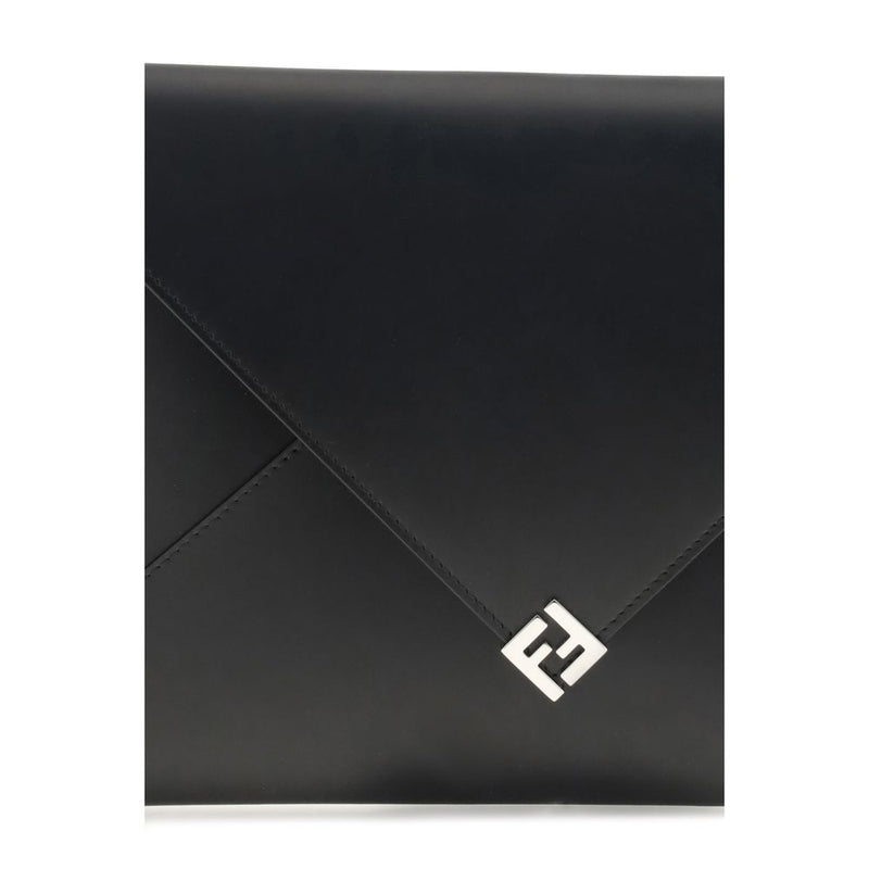 Black Leather Clutch Bag