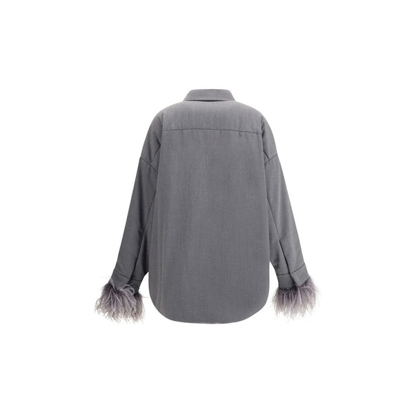 Gray Fleece Wool Clothing
