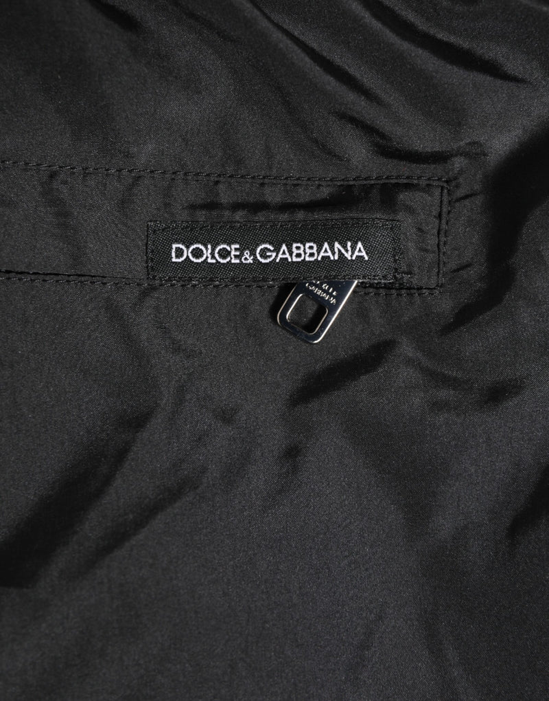 Black Nylon KING Sideband Men Boxer Shorts Swimwear