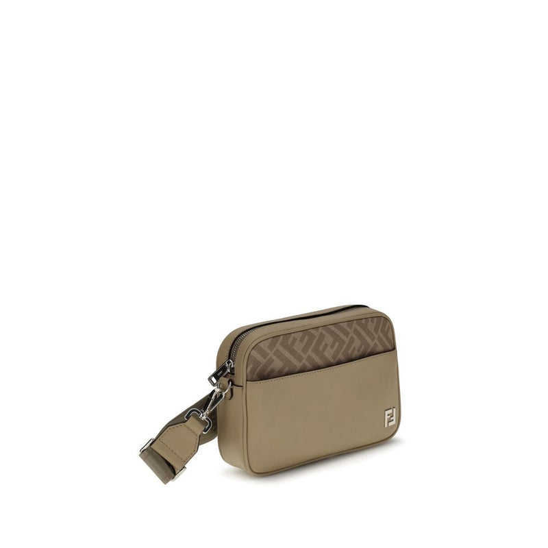 Beige Leather Shoulder Bag