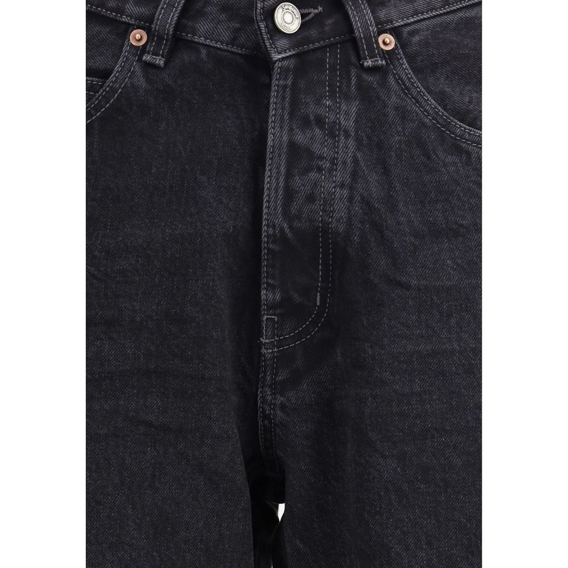 Black Cotton Slim Fit Jeans