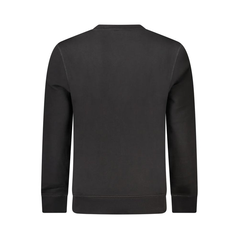 Black Cotton Men Sweater