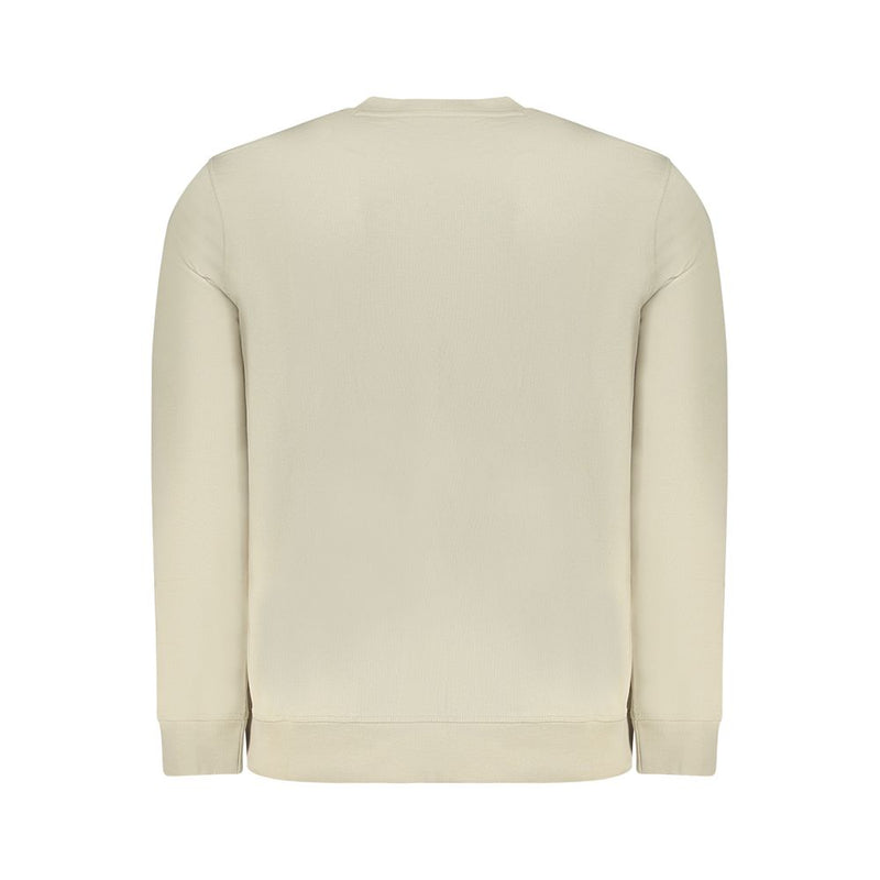 Beige Cotton Men Sweater