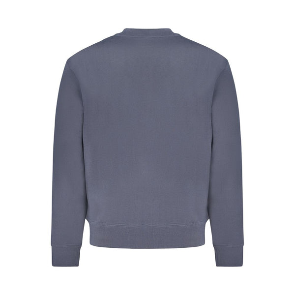 Blue Cotton Men Sweater