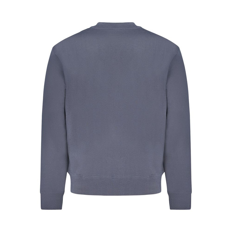 Blue Cotton Men Sweater
